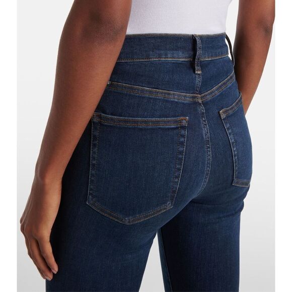 FRAME Women’s Jeans Le High Skinny Size 27  Stretch Hi Rise Dark Blue Wash - Picture 2 of 8